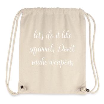 Heart Hippy Awesome Family Cool Peace Sign - Stanley/Stella Recycled Gym Bag - natural - Front