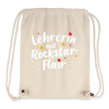 Lehrerin Geschenk Abschied Rock Flair Coole Lehrer - Stanley/Stella recycelter Gym Bag - Naturweiß - Vorne