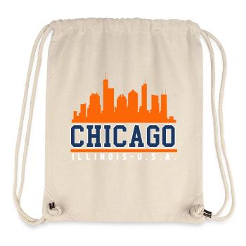 Chicago Illinois Skyline - Sac à cordon recyclé Stanley/Stella - blanc naturel - Devant