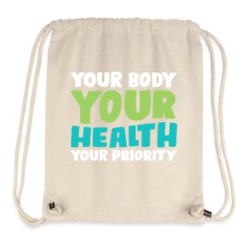 Your Body - Stanley/Stella recycelter Gym Bag - Naturweiß - Vorne