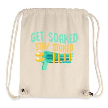 Get Soaked, Stay Stoked Squirt Gun Summer Water Fu - Stanley/Stella Recycled Gym Bag - natural - Front