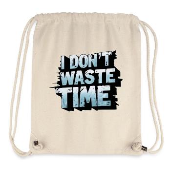 Ich verschwende keine Zeit - Stanley/Stella recycelter Gym Bag - Naturweiß - Vorne
