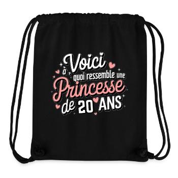 20 Year Old Princess - Stanley/Stella Recycled Gym Bag - black - Front