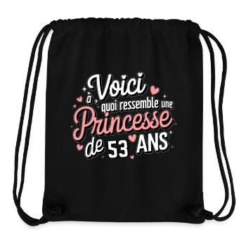 53 Jahre alte Prinzessin - Stanley/Stella recycelter Gym Bag - Schwarz - Vorne