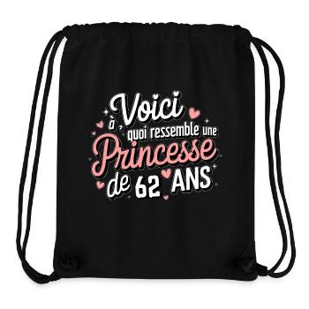 Princess 62 years old - Stanley/Stella Recycled Gym Bag - black - Front