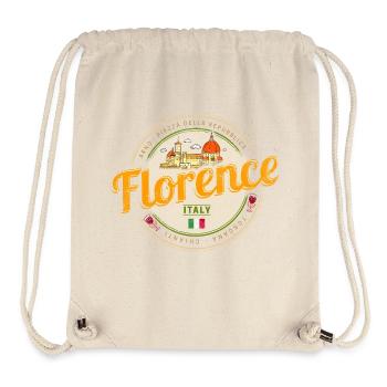 Florence Capitale Toscane Italie Souvenir - Sac à cordon recyclé Stanley/Stella - blanc naturel - Devant