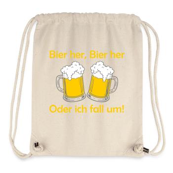 Bienen hier, Bienen hier - oder ich fall um! - Stanley/Stella recycelter Gym Bag - Naturweiß - Vorne
