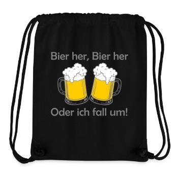 Bienen hier, Bienen hier - oder ich fall um! - Stanley/Stella recycelter Gym Bag - Schwarz - Vorne