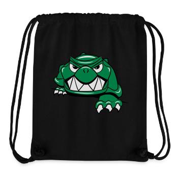 tortue horreur - Sac à cordon recyclé Stanley/Stella - noir - Devant