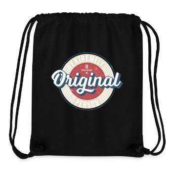 Original Vintage Label - Stanley/Stella recycelter Gym Bag - Schwarz - Vorne