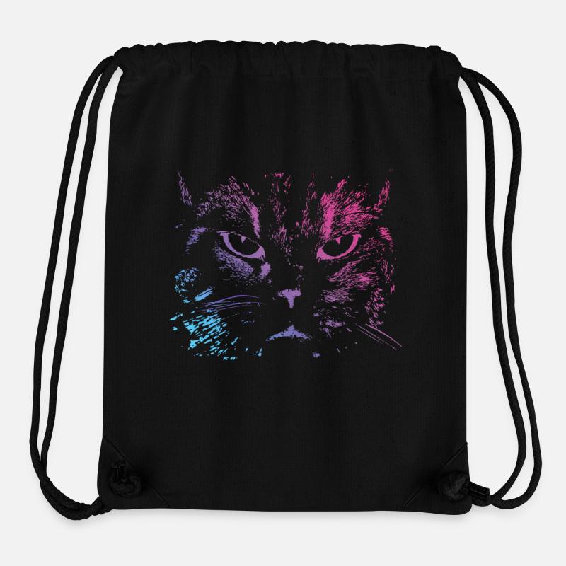 Katze Abstrakt - Stanley/Stella recycelter Gym Bag - Schwarz