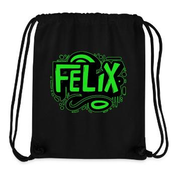 Felix Name Graffiti green - Stanley/Stella Recycled Gym Bag - black - Front