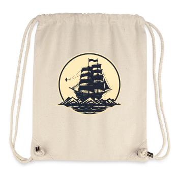 Piratenschiff - Stanley/Stella recycelter Gym Bag - Naturweiß - Vorne