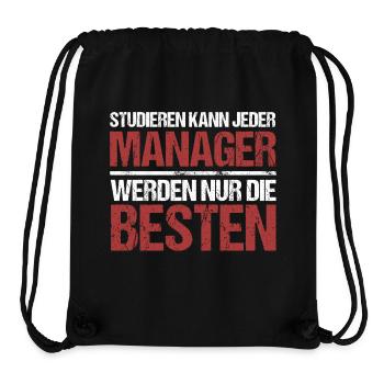 Studieren kann jeder; Manager sind die Besten - Stanley/Stella recycelter Gym Bag - Schwarz - Vorne