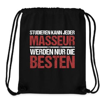Anyone can study; Masseur are the best - Stanley/Stella Recycled Gym Bag - black - Front
