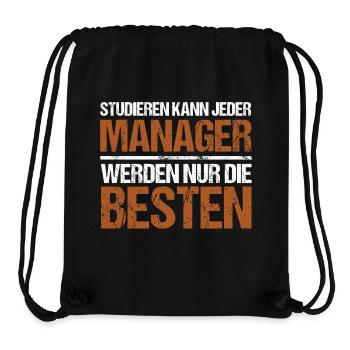 Studieren kann jeder - Manager Edition - Stanley/Stella recycelter Gym Bag - Schwarz - Vorne