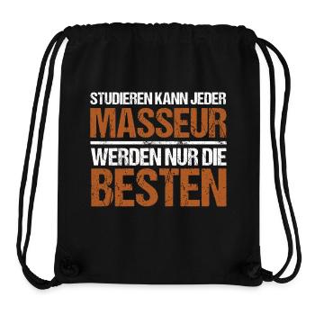 Anyone can study - Masseur Edition - Stanley/Stella Recycled Gym Bag - black - Front