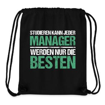 Tout le monde peut étudier - Manager Edition - Sac à cordon recyclé Stanley/Stella - noir - Devant