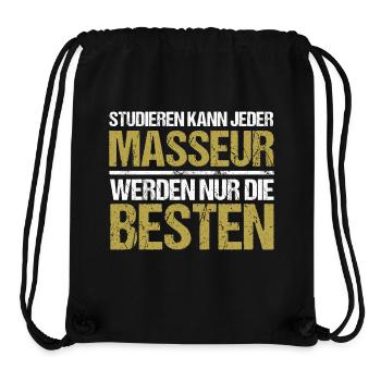 Tout le monde peut étudier - Masseur Edition - Sac à cordon recyclé Stanley/Stella - noir - Devant