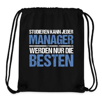 Tout le monde peut étudier - Manager Edition - Sac à cordon recyclé Stanley/Stella - noir - Devant