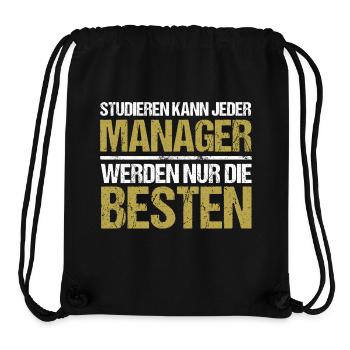 Tout le monde peut étudier - Manager Edition - Sac à cordon recyclé Stanley/Stella - noir - Devant