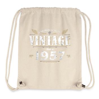 67 Years Old Vintage 1957 Limited Edition 67th - Stanley/Stella Recycled Gym Bag - natural - Front