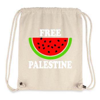 Free palestine - Wassermelone Melone - Stanley/Stella recycelter Gym Bag - Naturweiß - Vorne