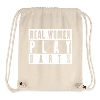 Real Women Play Darts - Lustiges Dartspielerinnen - Stanley/Stella recycelter Gym Bag - Naturweiß - Vorne