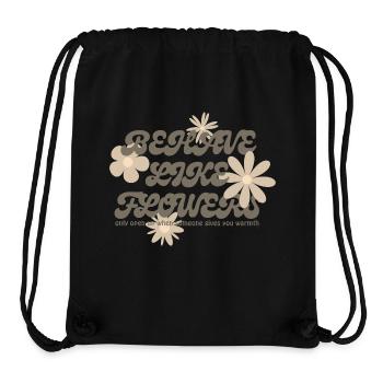 Blumen Weisheit - Stanley/Stella recycelter Gym Bag - Schwarz - Vorne