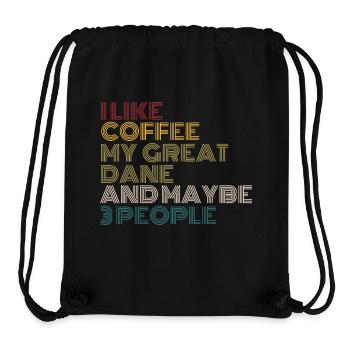 Kaffeeliebhaber Deutsche Dogge Hundebesitzer Lustiges Zitat Vin - Stanley/Stella recycelter Gym Bag - Schwarz - Vorne
