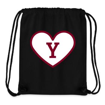 Letter y heart sport trend burgundy - gift idea - Stanley/Stella Recycled Gym Bag - black - Front