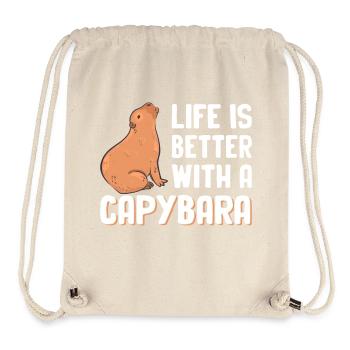 Capybara - Stanley/Stella recycelter Gym Bag - Naturweiß - Vorne