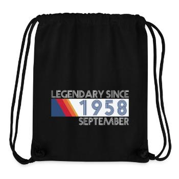 Retro SiFi Legendary since September 1958 - Geburt - Stanley/Stella recycelter Gym Bag - Schwarz - Vorne