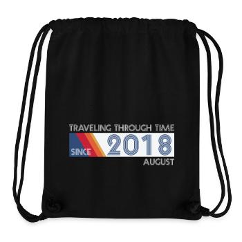 Funny Time Travel Birthday Design August 2018 - Stanley/Stella Recycled Gym Bag - black - Front