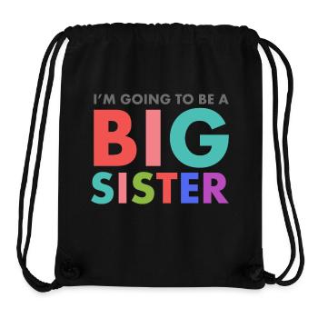 Big Sister To Be - Sac à cordon recyclé Stanley/Stella - noir - Devant