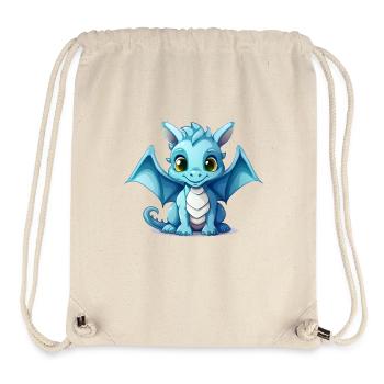 Kleiner blauer Drache - Stanley/Stella recycelter Gym Bag - Naturweiß - Vorne