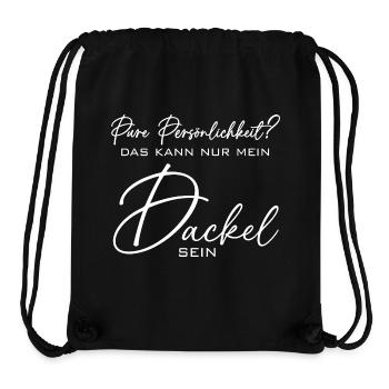 Mein Dackel ist die pure Persönlichkeit - Stanley/Stella recycelter Gym Bag - Schwarz - Vorne