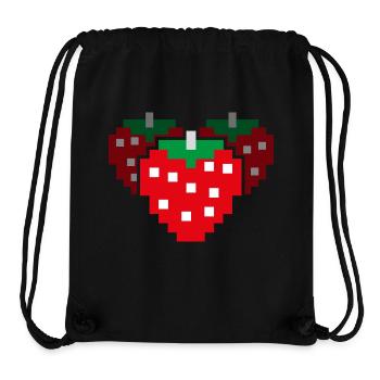 8 Bit Pixel Strawberry 80s Video Game 100 Days of - Stanley/Stella Recycled Gym Bag - black - Front