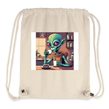 Alien Kaffeeliebe - Stanley/Stella recycelter Gym Bag - Naturweiß - Vorne