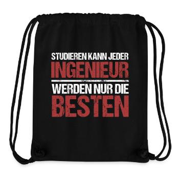 Anyone can study; Engineers are the best - Stanley/Stella Recycled Gym Bag - black - Front