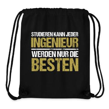 Tout le monde peut étudier - Ingenieur Edition - Sac à cordon recyclé Stanley/Stella - noir - Devant