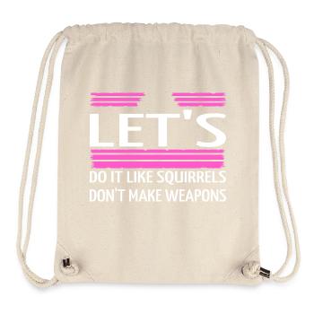 Funky Hippie Festival Anti War Sayings Heart - Stanley/Stella Recycled Gym Bag - natural - Front