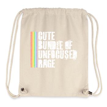 Lustiges niedliches Bündel von unfokussiertem Wut-Regenbogen-Goth - Stanley/Stella recycelter Gym Bag - Naturweiß - Vorne
