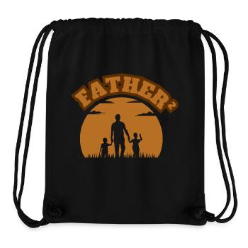 Father² 2 Children Brown - Stanley/Stella recycelter Gym Bag - Schwarz - Vorne