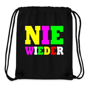 Nie wieder - Stanley/Stella recycelter Gym Bag - Schwarz - Vorne