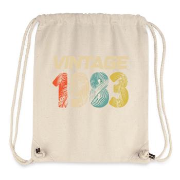 Vintage 1983 Retro - Bestseller - Stanley/Stella recycelter Gym Bag - Naturweiß - Vorne