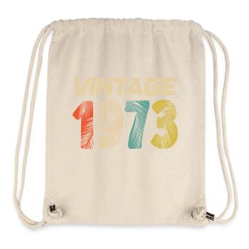 Vintage 1973 Retro - Bestseller - Stanley/Stella recycelter Gym Bag - Naturweiß - Vorne
