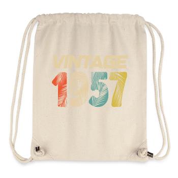 Vintage 1957 Retro - Bestseller - Stanley/Stella recycelter Gym Bag - Naturweiß - Vorne