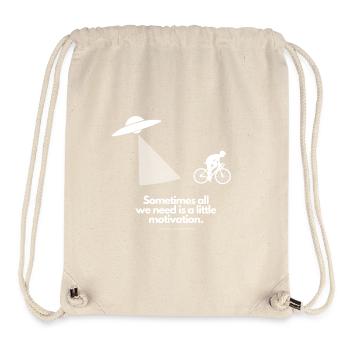 Extra Portion Motivation für Fahrradfahrer Ufo - Stanley/Stella recycelter Gym Bag - Naturweiß - Vorne