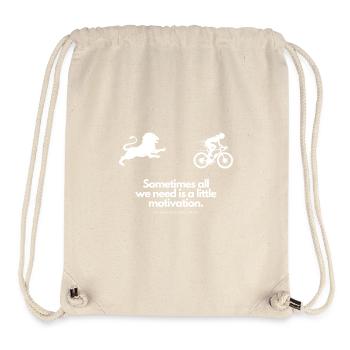 Extra Portion Motivation Fahrradfahrerinnen Löwe - Stanley/Stella recycelter Gym Bag - Naturweiß - Vorne